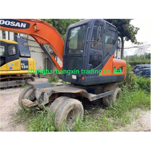 DOOSAN DX60W Wheel Excavator 6 Tons Korea Original Used Mini Wheel Excavator للبيع