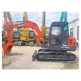 DOOSAN DH55 Excavator 5 طن ساعات عمل منخفضة تستخدم حفارة صغيرة للبيع